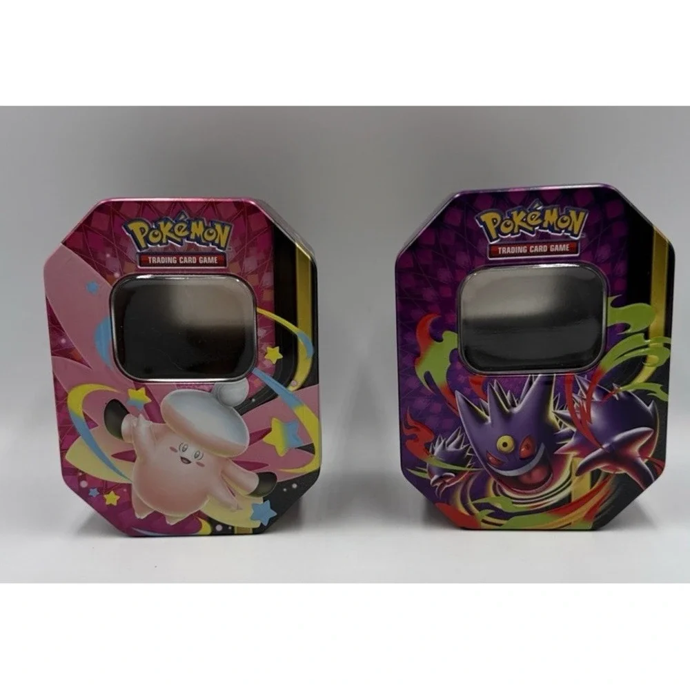 Pokemon Mega Moonlit Tin Mega Clefable & Gengar Tin Set - EMPTY No Packs/Promos
